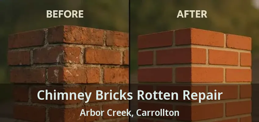Chimney Bricks Rotten Repair Arbor Creek, Carrollton - TX