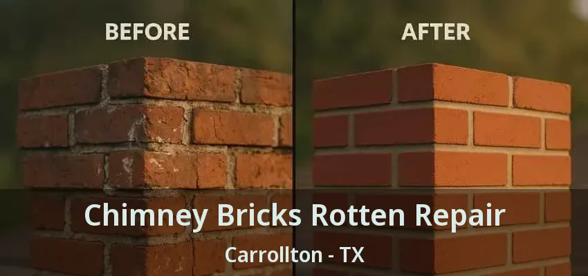 Chimney Bricks Rotten Repair Carrollton - TX