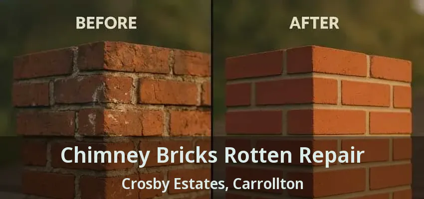 Chimney Bricks Rotten Repair Crosby Estates, Carrollton - TX