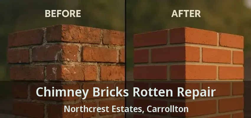 Chimney Bricks Rotten Repair Northcrest Estates, Carrollton - TX