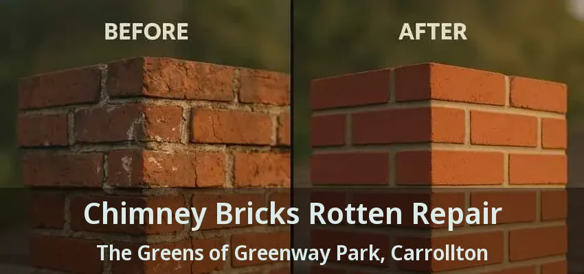 Chimney Bricks Rotten Repair The Greens of Greenway Park, Carrollton - TX