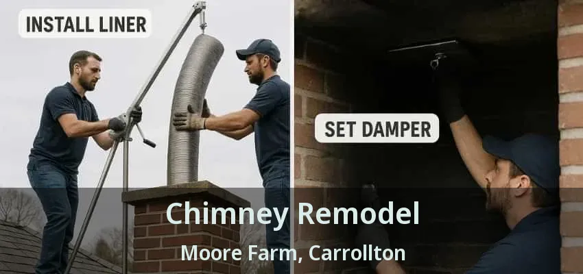 Chimney Remodel Moore Farm, Carrollton - TX