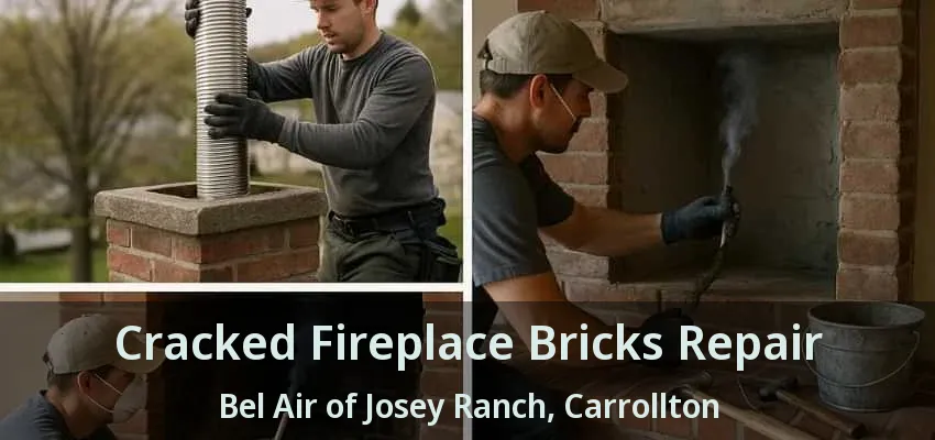 Cracked Fireplace Bricks Repair Bel Air of Josey Ranch, Carrollton - TX