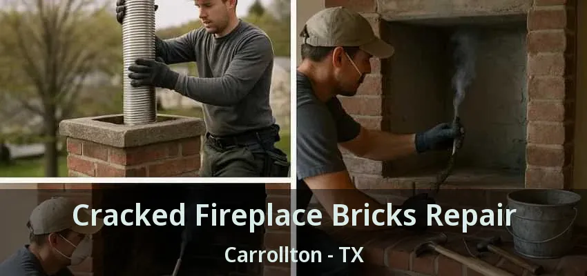 Cracked Fireplace Bricks Repair Carrollton - TX