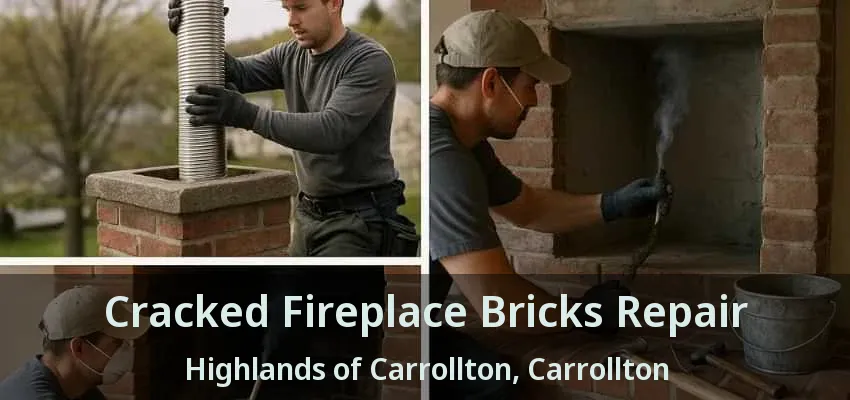 Cracked Fireplace Bricks Repair Highlands of Carrollton, Carrollton - TX