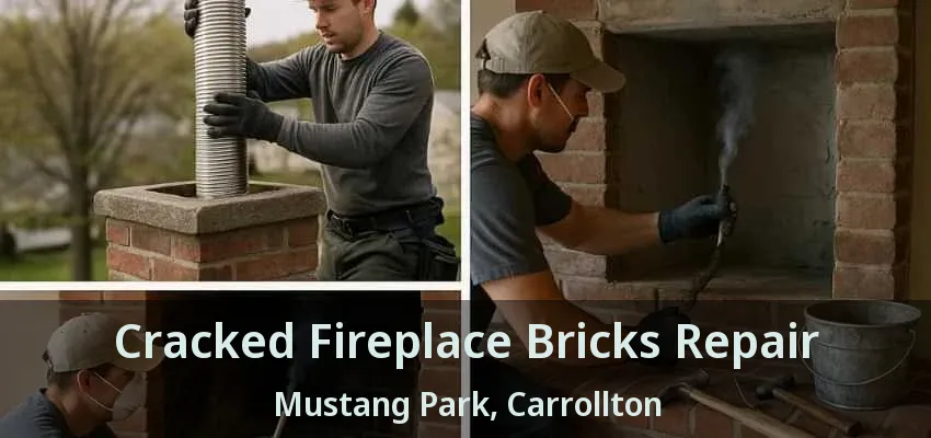Cracked Fireplace Bricks Repair Mustang Park, Carrollton - TX