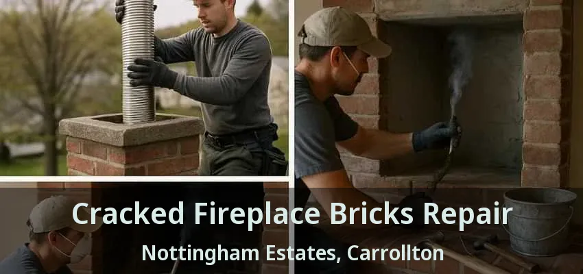 Cracked Fireplace Bricks Repair Nottingham Estates, Carrollton - TX