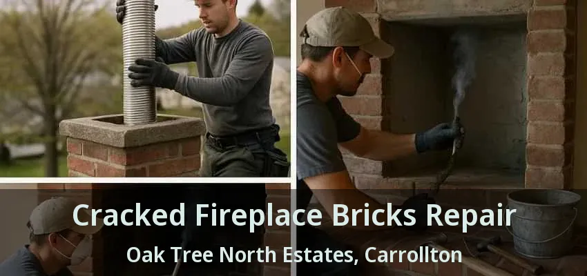 Cracked Fireplace Bricks Repair Oak Tree North Estates, Carrollton - TX