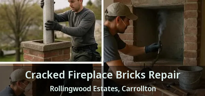 Cracked Fireplace Bricks Repair Rollingwood Estates, Carrollton - TX
