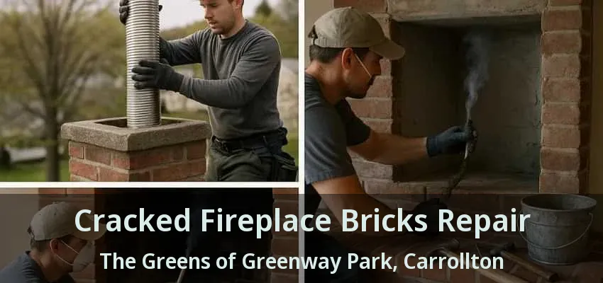 Cracked Fireplace Bricks Repair The Greens of Greenway Park, Carrollton - TX