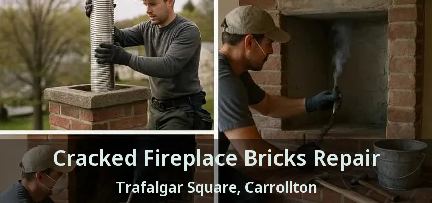 Cracked Fireplace Bricks Repair Trafalgar Square, Carrollton - TX