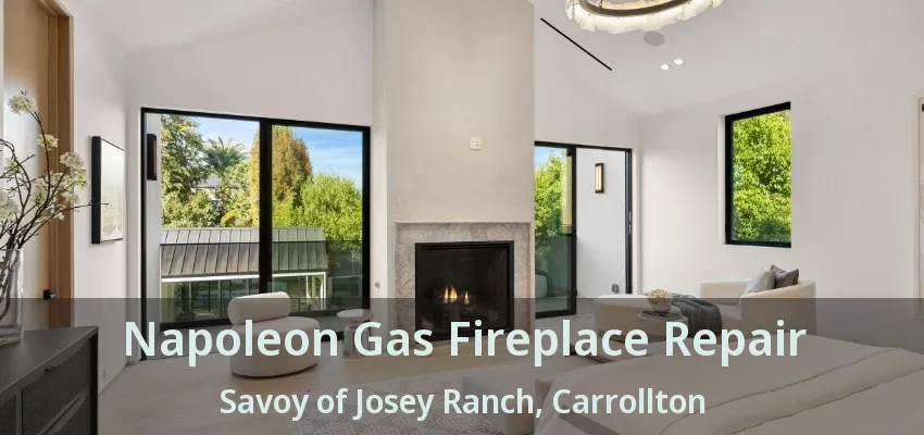 Napoleon Gas Fireplace Repair Savoy of Josey Ranch, Carrollton - TX