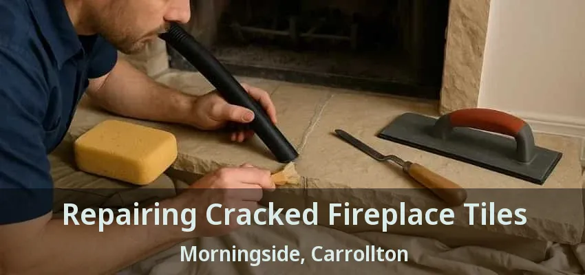 Repairing Cracked Fireplace Tiles Morningside, Carrollton - TX