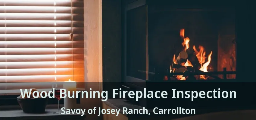 Wood Burning Fireplace Inspection Savoy of Josey Ranch, Carrollton - TX